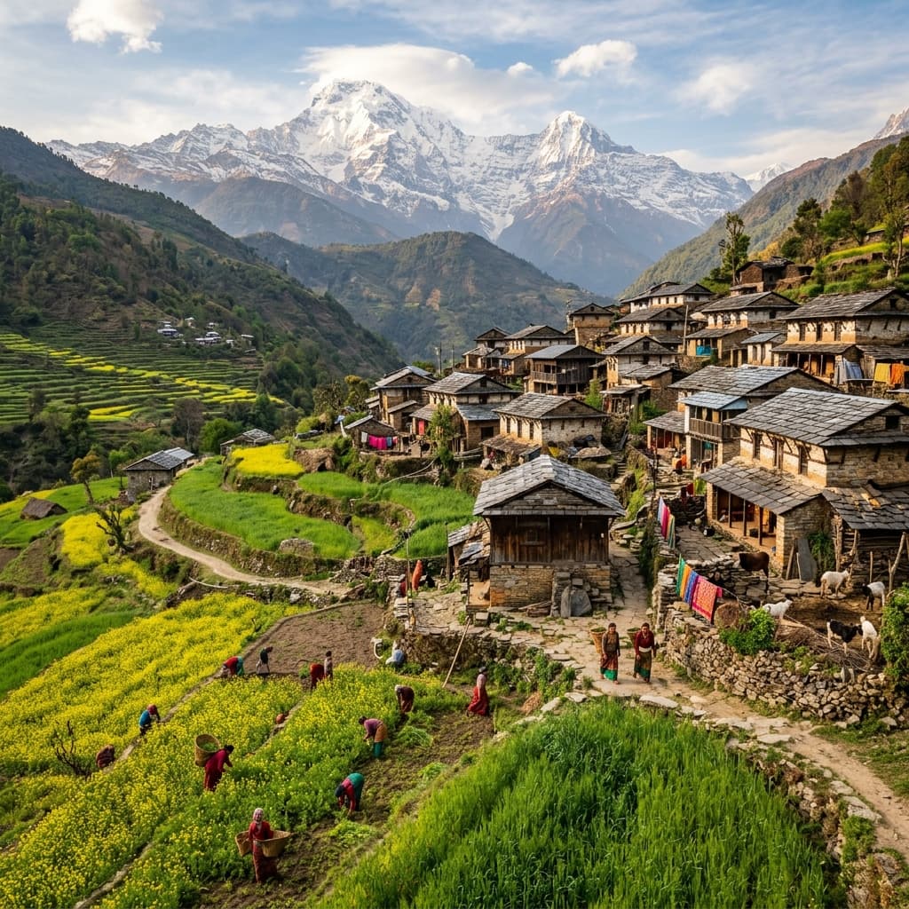 Trek from Swanta Village to Ghorepani (2858m)